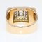 Diamonds 18 Karat Yellow Gold Platinum Square Tank Ring, 1940s 11