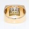 Diamonds 18 Karat Yellow Gold Platinum Square Tank Ring, 1940s, Image 11