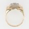 Diamonds 18 Karat Yellow Gold Platinum Square Tank Ring, 1940s, Image 10