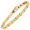 Modern 20 Karat Yellow Gold Crossed Links Bracelet, Image 1