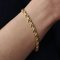 Modern 20 Karat Yellow Gold Crossed Links Bracelet 6