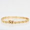 Modern 20 Karat Yellow Gold Crossed Links Bracelet 7