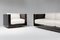 Cubic Lounge Chairs in Black and Brass from Maison Jansen, Set of 2 11