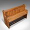 Antique Victorian English Bench or Pew in Pine, 1900s 7