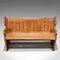 Antique Victorian English Bench or Pew in Pine, 1900s 8