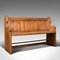Antique Victorian English Bench or Pew in Pine, 1900s 1