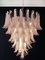 Vintage Italian Murano Glass Chandelier with 75 Pink Petals in the Style of Mazzega 11