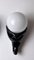 Black Ceramic & White Opaline Wall Sconce, France, 1980s, Image 5