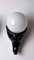 Black Ceramic & White Opaline Wall Sconce, France, 1980s, Immagine 5