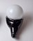 Black Ceramic & White Opaline Wall Sconce, France, 1980s, Immagine 1