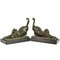 Art Deco Bronze Cat Bookends by Louis Riche, Set of 2, Immagine 1