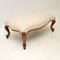 Large Antique Victorian Solid Walnut Stool, Image 3