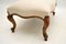 Large Antique Victorian Solid Walnut Stool 9