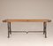 Mid-Century Industrial Handcrafted Wood and Wrought Iron Bench by Jacques Adnet 1