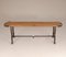 Mid-Century Industrial Handcrafted Wood and Wrought Iron Bench by Jacques Adnet 8