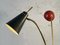 Lámpara de pie trípode de metal perforado, Francia, años 50, Immagine 10