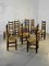 Stühle aus Holz & Stroh von Charles Dudouyt, Frankreich, 1950er, 8er Set 4