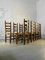 Stühle aus Holz & Stroh von Charles Dudouyt, Frankreich, 1950er, 8er Set 8