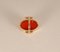 Vintage 14K Yellow Gold Statement Ring with Carnelian Agate Stone Cabochon Cut and White Gold Accent, Image 4