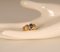 Art Deco 14K Gelbgold Ring mit Saphirstein im Cabochonschliff und Kristallen im Brillantschliff 10