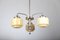 Art Deco Chandelier with 3 Opaline Shades, 1930s, Image 1