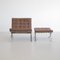 Vintage Barcelona Chair & Footstool from Knoll Inc. / Knoll International, Early 1970s, Set of 2 5