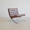Vintage Barcelona Chair & Footstool from Knoll Inc. / Knoll International, Early 1970s, Set of 2, Immagine 2
