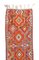 Mid-Century Turkish Bohemian Kilim Runner Rug with Geometric Design, Immagine 6