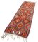 Mid-Century Turkish Bohemian Kilim Runner Rug with Geometric Design, Immagine 3