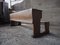 Long Vintage Solid Wood School Bench with Original Paint, 1930s 2