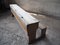 Long Vintage Solid Wood School Bench with Original Paint, 1930s 3