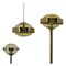 Space Age Brass Floor Lamp, Pendant and Table Lamp from Kamenicky Senov, 1970s, Set of 3, Image 3
