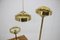 Space Age Brass Floor Lamp, Pendant and Table Lamp from Kamenicky Senov, 1970s, Set of 3, Image 7