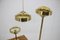 Space Age Brass Floor Lamp, Pendant and Table Lamp from Kamenicky Senov, 1970s, Set of 3, Immagine 7