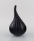 Drop-Shaped Vases in Black Murano Art Glass by Renzo Stellon for Salviati, Set of 3, Image 4