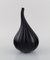 Drop-Shaped Vases in Black Murano Art Glass by Renzo Stellon for Salviati, Set of 3, Immagine 4