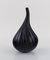Drop-Shaped Vases in Black Murano Art Glass by Renzo Stellon for Salviati, Set of 3 2