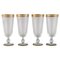 Champagne Flutes in Mouth-Blown Murano Art Glass by Nason & Moretti, 1930s, Set of 4, Image 1