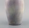 Vase in Glazed Ceramic with Leaf Decoration by Nils Thorsson for Royal Copenhagen, Immagine 4