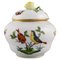 Lidded Porcelain Rothschild Bird Vase with Hand-Painted Avian Decoration from Herend 1