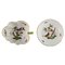 Porcelain Rothschild Bird Butter Pad and Small Bowl with Handle from Herend, Set of 2 1