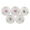 Antique Plates in Openwork Porcelain with Hand-Painted Flowers from Meissen, Set of 5 1