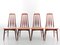 Mid-Century Scandinavian Model Eva Danish Chairs and 2 Armchairs in Rio Rosewood by Niels Kofoed, Set of 4 2