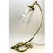 Art Deco Brass Glass Table Lamp, 1910s, Imagen 3