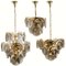 Smoked Glass and Brass Chandeliers in the Style of Vistosi, Italy, 1970s, Set of 2 8