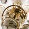 Smoked Glass and Brass Chandeliers in the Style of Vistosi, Italy, 1970s, Set of 2, Image 4