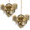 Smoked Glass and Brass Chandeliers in the Style of Vistosi, Italy, 1970s, Set of 2, Image 7