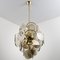 Smoked Glass and Brass Chandeliers in the Style of Vistosi, Italy, 1970s, Set of 2, Image 6