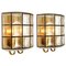 Iron and Bubble Glass Wall Lamps from Limburg, Germany, 1960s, Set of 2 1