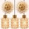 Amber Bubble Flush Mounts or Wall Sconces by Helena Tynell for Limburg, 1960s 11